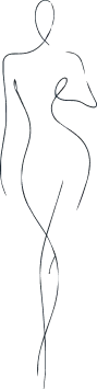 Minimalist line drawing sketch of a standing female figure in a graceful pose - Body lift in New South Wales, Australia