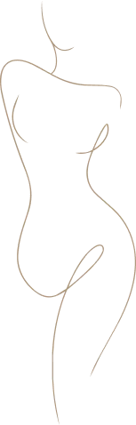 Minimalist line drawing silhouette of female body contours in gray outline on white background - Lipo in New South Wales, Australia